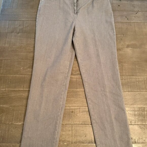 Allison Daley Gray Straight Leg Pants Size 10 - Picture 1 of 2